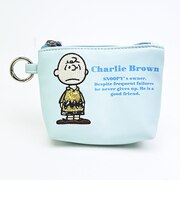 スヌーピー チャーリー・ブラウン ミニ船形ポーチ アップリケ SNOOPY