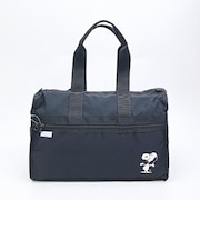 スヌーピー リップストップボストンバッグ ブラック SNOOPY