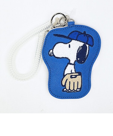 スヌーピー ダイカットパスケース ベースボール ブルー 定期入れ SNOOPY