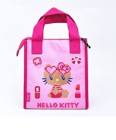 サンリオ 日焼けキティ 三角マチ保冷トートバッグ (ピンク) ランチ Sanrio