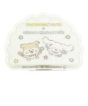 ほわころくらぶ × サンリキャラクターズ (しばころちゃん&シナモロール) アクリルメモスタンド シナモン Sanrio 日本製