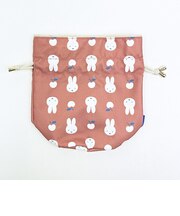 ミッフィー miffy 巾着 オレンジ はんなりフラワー