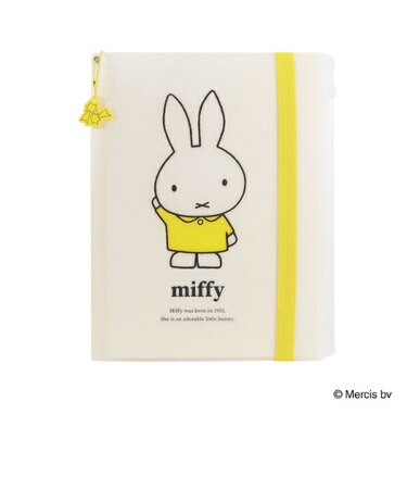 ミッフィー miffy バンド付き A4クリアホルダー (6P) イエロー ブルーナ・カラーシリーズ クリアファイル 文具