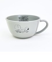 スヌーピー チャーリーブラウン スープカップ (グレー) パステルカラー樹脂食器 コップ SNOOPY