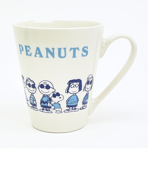 スヌーピー コミカルマグカップ (ホワイト) コップ ピーナッツギャングシリーズ SNOOPY