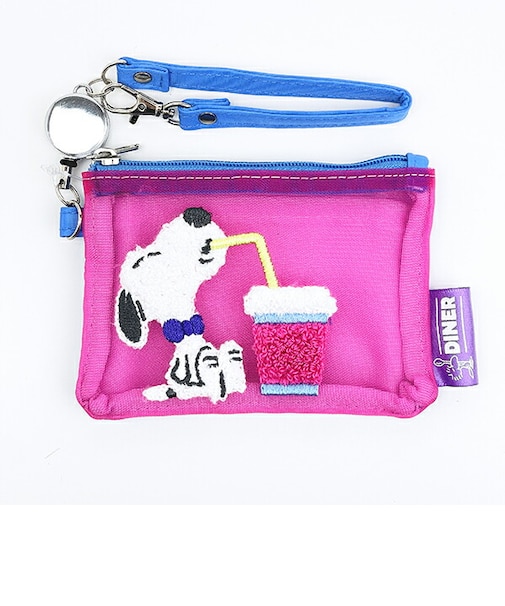 スヌーピー メッシュパスケース ドリンク 定期入れ SNOOPY