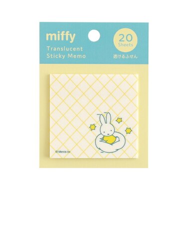ミッフィー miffy 透けるふせん (star) イエロー 文具 日本製