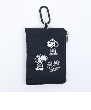 スヌーピー ジョークール パスポーチ 集合ロゴ ブラック SNOOPY