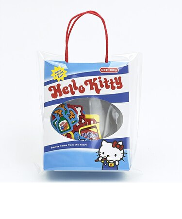 サンリオ ハローキティ ペーパーバッグ入りシール ブルー 文具 日本製 Sanrio