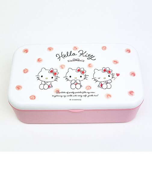 サンリオ ハローキティ カトラリー付ランチボックス 水彩コスメ 弁当箱 日本製 Sanrio