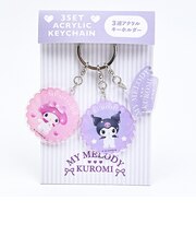 サンリオ マイメロディ&クロミ 3連アクリルキーホルダー ソロ パステルドリームランド 日本製 Sanrio