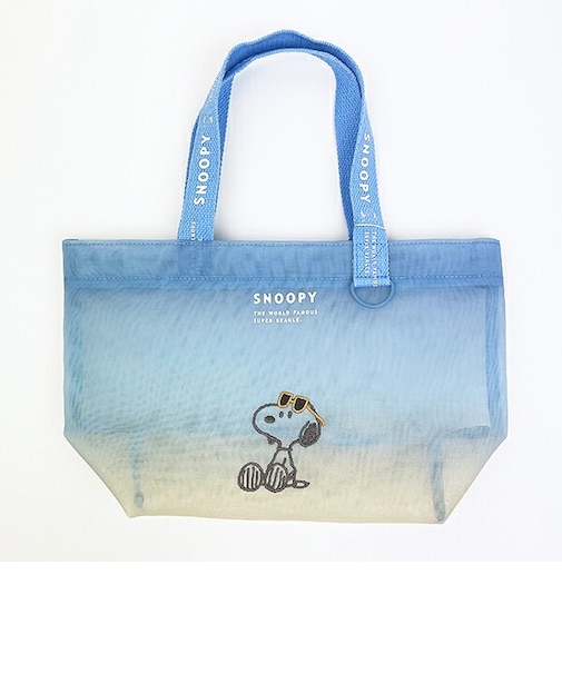 スヌーピー メッシュミニトートバッグ サンセットサングラス SNOOPY