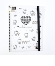 サンリオ ハローキティ ゴムバンド付きクリアファイル ブラック 文具 Sanrio