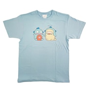 サンリオ ハンギョドン × なんでもいきもの Tシャツ(M) ライトブル^ アパレル Sanrio