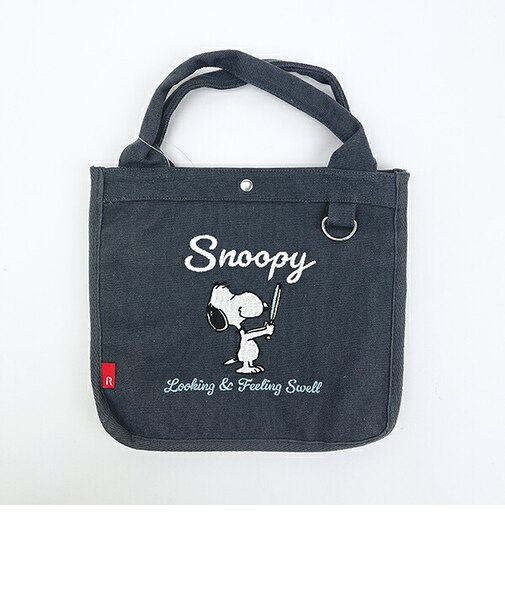 スヌーピー スクエアトートバッグ (ブラック) ルートート ROOTOTE SNOOPY