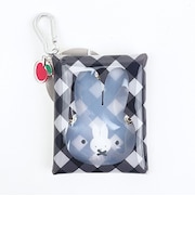 ミッフィー miffy クリアマルチポーチ グレー ダイアゴナル