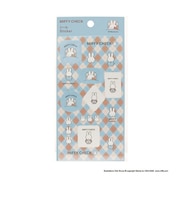 ミッフィー miffy シール (ブルー) MIFFY CHECK シリーズ 文具