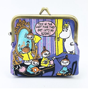 ムーミン リトルミイ 畳刺繍ミニポーチ がま口 NLC 部屋 MOOMIN