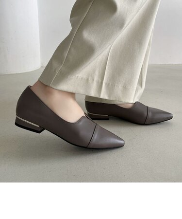 【EC限定】メタリックラインフラットパンプス/45303
