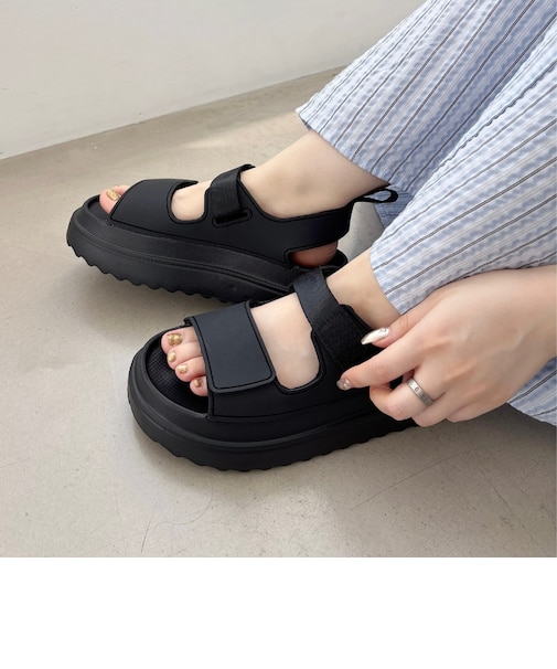 【厚底・疲れにくい】ベルクロEVAサンダル/OT3228