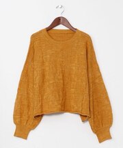 【チャイハネ】ペイズリーコットンニットトップス
