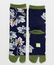 【カヤ】葡萄 足袋型くつ下(23-25cm)