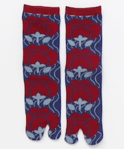 【カヤ】梅レトロ足袋型くつ下(23-25cm)