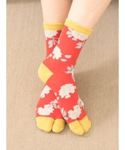 【カヤ】白牡丹 足袋型くつ下(23-25cm)
