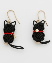 【カヤ】水引猫ピアス