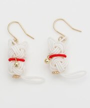 【カヤ】水引猫ピアス