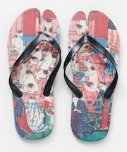 【カヤ】浮世絵柄足袋サンダル(24-25cm)