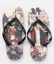 【カヤ】浮世絵柄足袋サンダル(26-28cm)