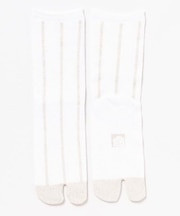 【カヤ】縞ラメ足袋靴下(23-25cm)