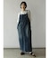 アシメフロントデニムジャンパースカート（navy）