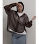 メッシュジップアップフーディー(brown)