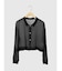Bicolor sheer short cardigan