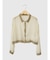 Bicolor sheer short cardigan