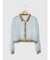 Bicolor sheer short cardigan