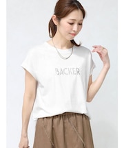 箔プリントロールアップTシャツ
