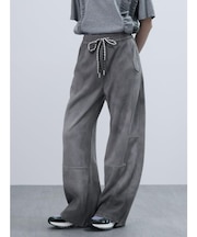 グラデーションスタッズ切替えスウェットパンツ (light gray)