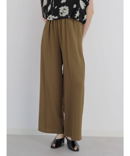 センターラインストレートワイドパンツ