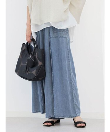 【大人気アイテム入荷！/ セットアップ可能】テンセルデニムワイドパンツ