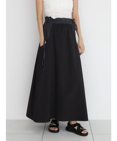 Gather waist docking skirt