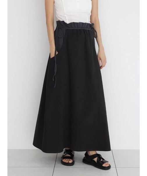 Gather waist docking skirt
