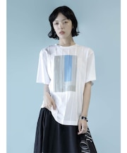 ART PRINT PINTUCK T-SHIRT