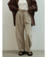 異素材ドッキングピグメントスウェットパンツ
