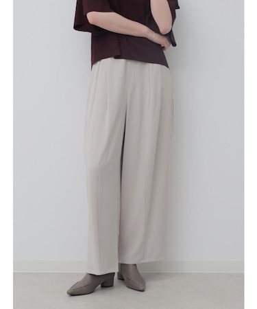 ソフトドレープタックワイドパンツ