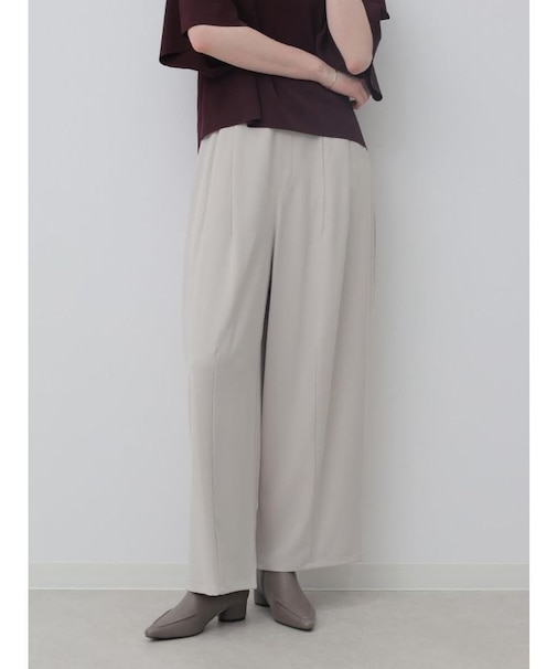 ソフトドレープタックワイドパンツ