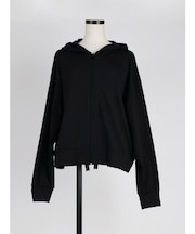 スムースレーヨンブレンドギャザーパーカー