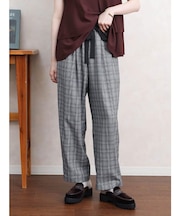 グレンチェックテーパードパンツ